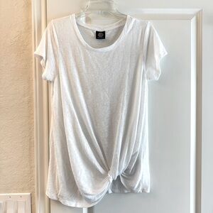 Bobeau White Knot Front T-Shirt